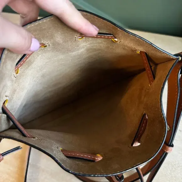 318 LOEWE HORSEHOE COLORBLOCK CROSSBODY BAG YELLOW - Picture 4 of 5